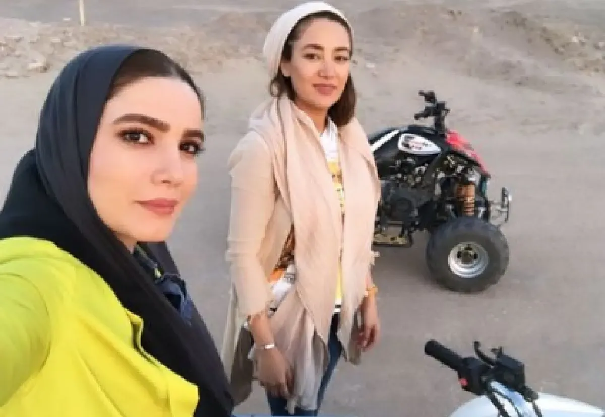 خاطره بازی دو سلبریتی خوشگل سینما با موتور در دل کوه!