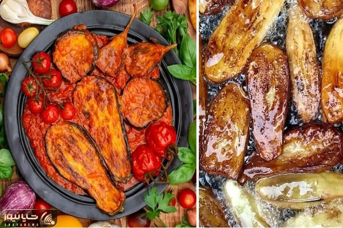 طرز تهیه خوراک گوجه بادمجان بدون گوشت + بهترین روش سرخ کردن بادمجان با کمترین روغن
