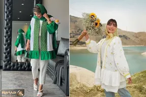 وقتشه به فکر یک مانتو خنک باشی؛ یادت نره همیشه تو هر کمد بهاری یک مانتو خامه دوزی هست!