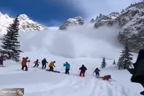 معماری طبیعت؛ اسکی سوارها تو برف و بوران