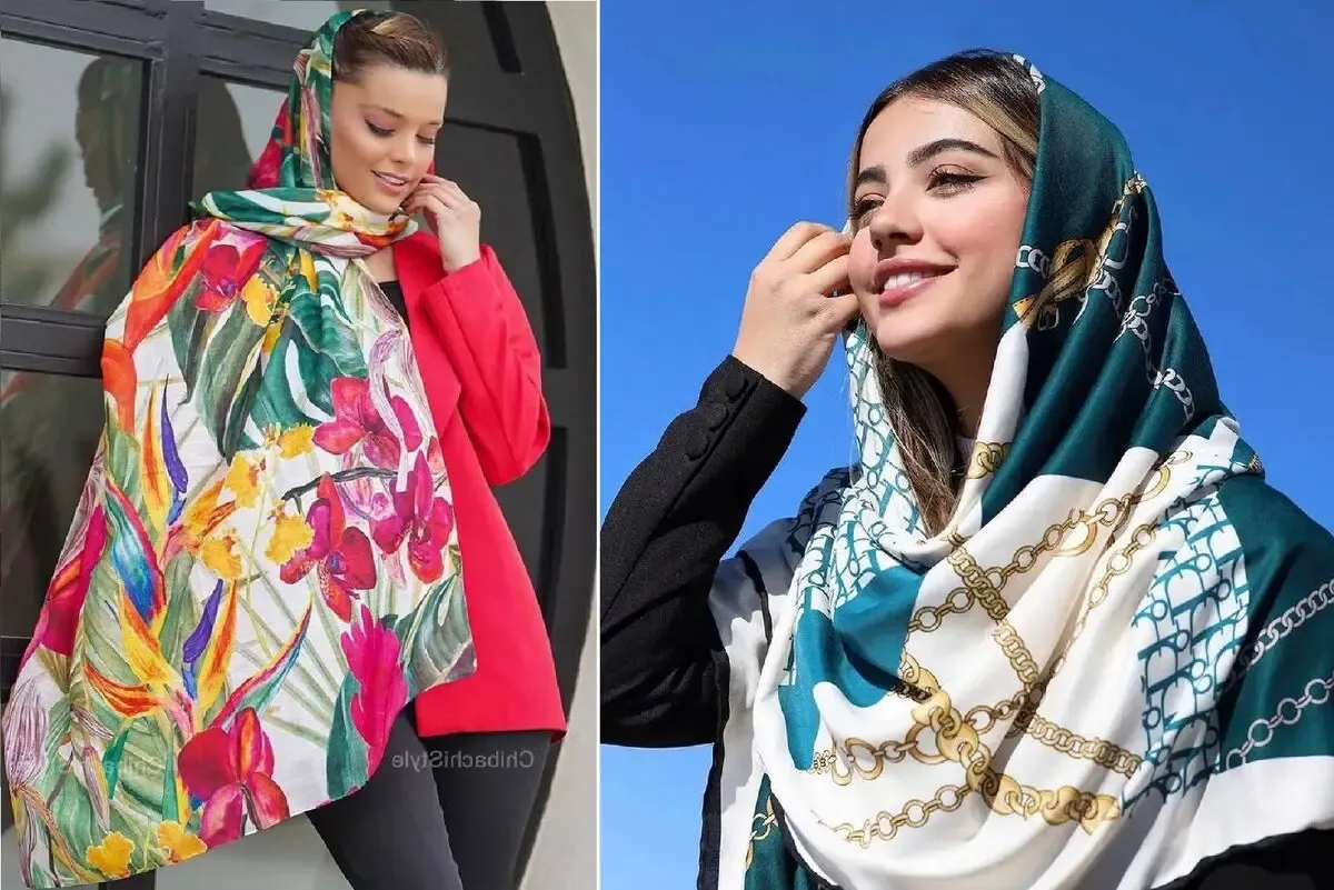 سِت کردن با شال و روسری رنگی و شاد برات مصیبته؟ با این ترفند ها مثل سلبریتی ها بدرخش