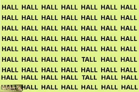 بازی فکری؛ فقط ۱٪ از کسانی که بینایی ۶/۶ دارن میتونن TALL رو بین انبوهی از HALL ببینن