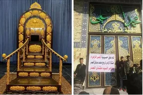 (عکس) منبر طلای صادق شیرازی 20 میلیارد می ارزد!