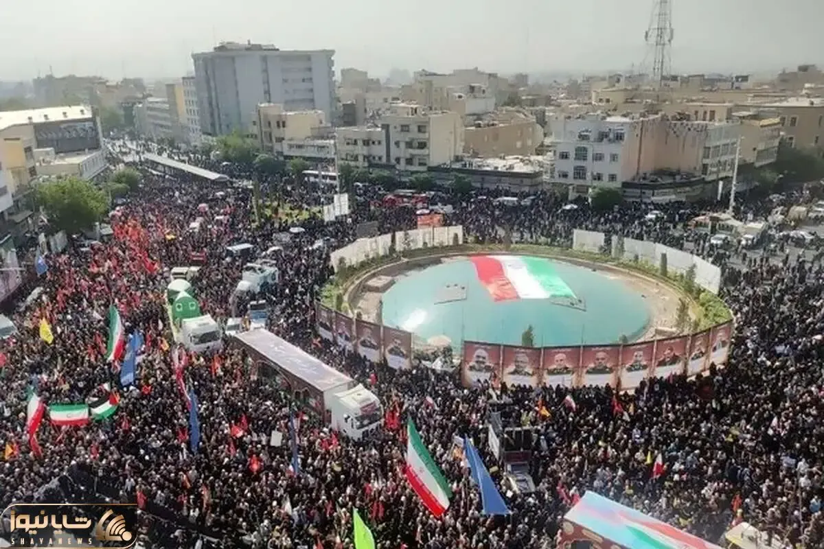 حضور پرویز فتاح به همراه خانواده در مراسم تشییع شهدا