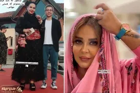 استایل فضایی بهاره رهنما و پریا که خانوم از دخترشم جَوون تر شده؛ کیلوریزون کرده قد نخ!