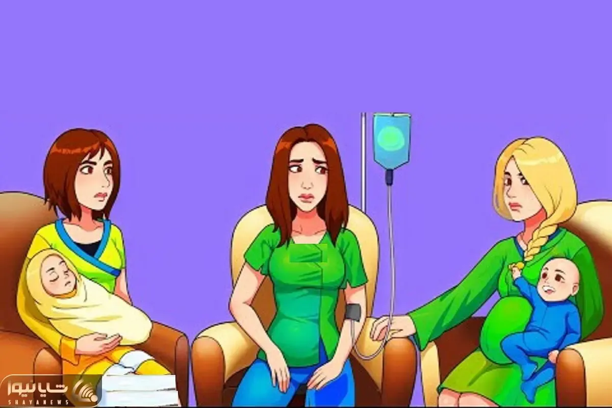 بازی فکری؛ اگه نابغه و زبان زدی تو 1 2 3 بگو بچه این خانوم سرم بدست کدومه؟