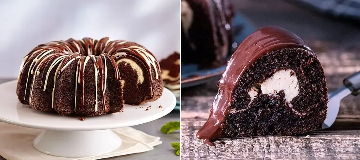 طرز تهیه کیک شکلاتی با فیلینگ پنیری؛ ایشون به طرز عجیبی خوش بافت تشریف دارن