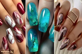 قشنگترین طراحی های لاک ناخن مرمر؛ تناسب پوست و نحوه مراقبت مناسب برای دختران روز پسند