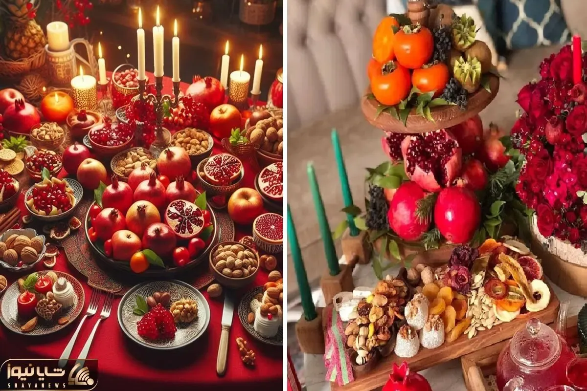 تزیین حرفه ای میز شب چله با فوت کوزه گری / ساخت گیفت و قیف یلدایی و ژله خاص هندوانه
