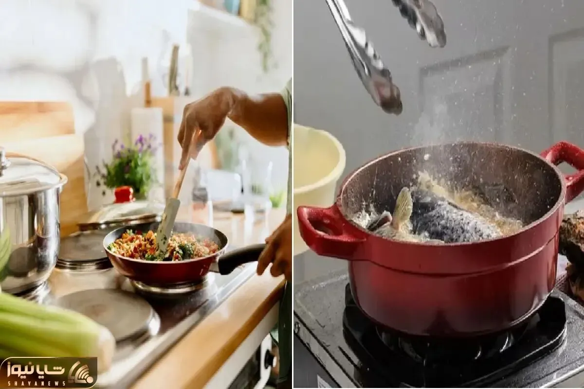 ایده هایی برای جلوگیری از پاشیدن روغن روی اجاق گاز موقع پخت غذای سرخ کردنی؛ ترفند ناب