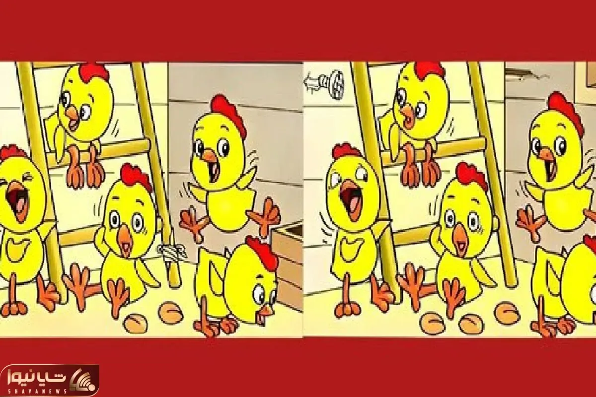 بازی فکری؛ اگه جزء تیزهوشایی درنگ نکن بگو جوجه حنایی های شیطون بلا چندتا تفاوت دارن