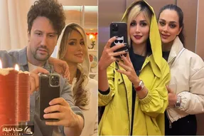 هَپی مپی زن شاهرخ استخری واسه دُخیشون تو استخر؛ خردلی جذابش با رنگ گیساش سته!