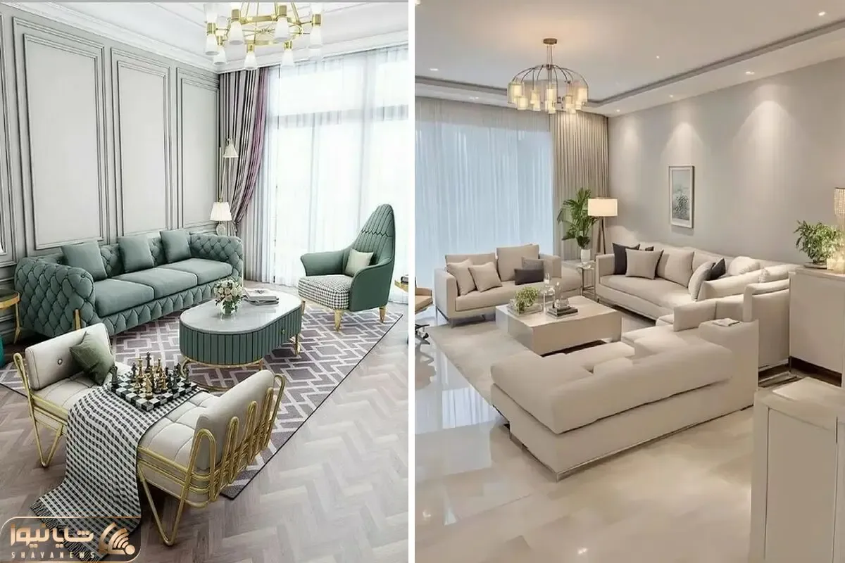 چیدمان پذیرایی ساده و مدرن / خونه چه پنجاه متر باشه چه پونصد متر این المان ها عالین