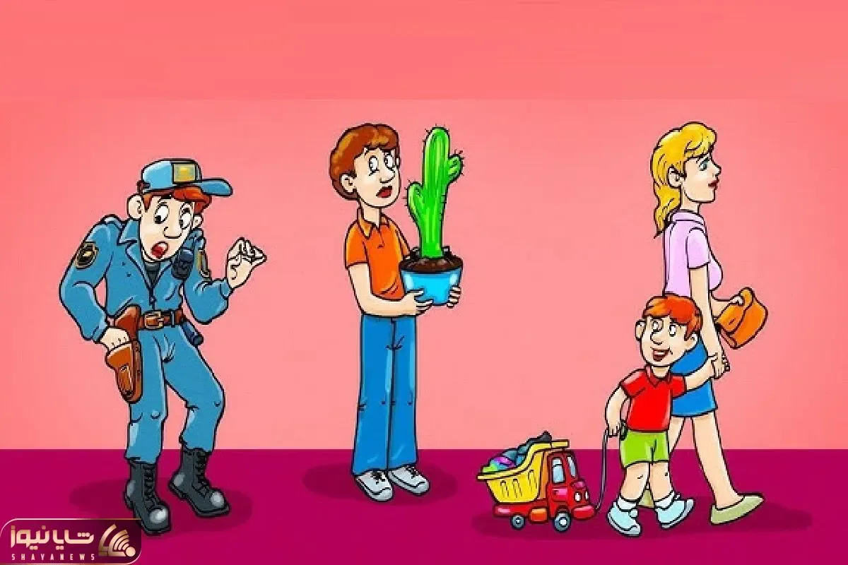 بازی فکری؛ 5 ثانیه سارق اسلحه پلیس رو پیدا کن!