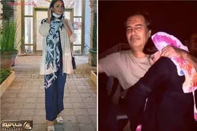 وقتی زنِ پیمان قاسم خانی حیات وحش جیبشه و مار رو تا حلقش برد؛ خانوادگی هنرمندن!