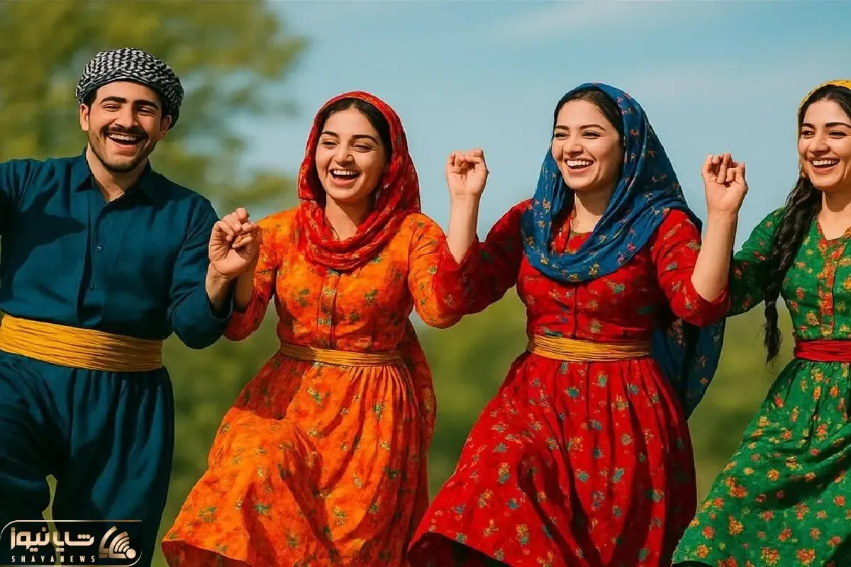 آواز محلی؛ نعیمه نظام دوست غرق آهنگ کردی شد و تو رقص خواننده رو همراهی میکنه