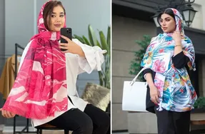 دیگه شال و روسریتو تکراری نَبند بیا تا چنتا مدل آسون و خوشگل یادت بدم؛ ترفندای ست کردن