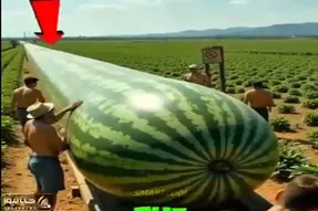 کشاورزی نوین؛ هندونه کاشتن جای این که دونه ای محصول بده یه دونه پدر مادر دار داد گنده