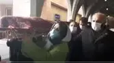 حضور نرگس محمدی در مراسم تشییع محمد ملکی اولین رئیس دانشگاه تهران