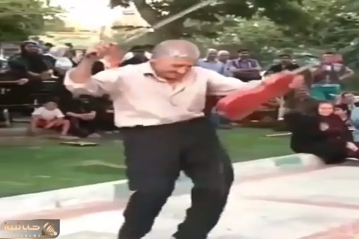 آواز شاد؛ پیرمرد شنگول تو پارک با آهنگ جوری باباکرمی رقصید که ملت هاج و واجش موندن