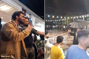 آواز شاد؛ خواننده چه با ریتم تو عروسی میخونه فقط رقصشون تو بارون!
